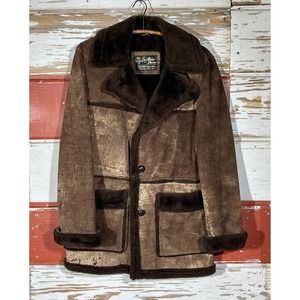 70s Vintage Sears Roebuck Leather Rancher Jacket